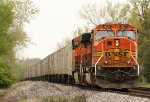 BNSF 8271, westbound NS train 255